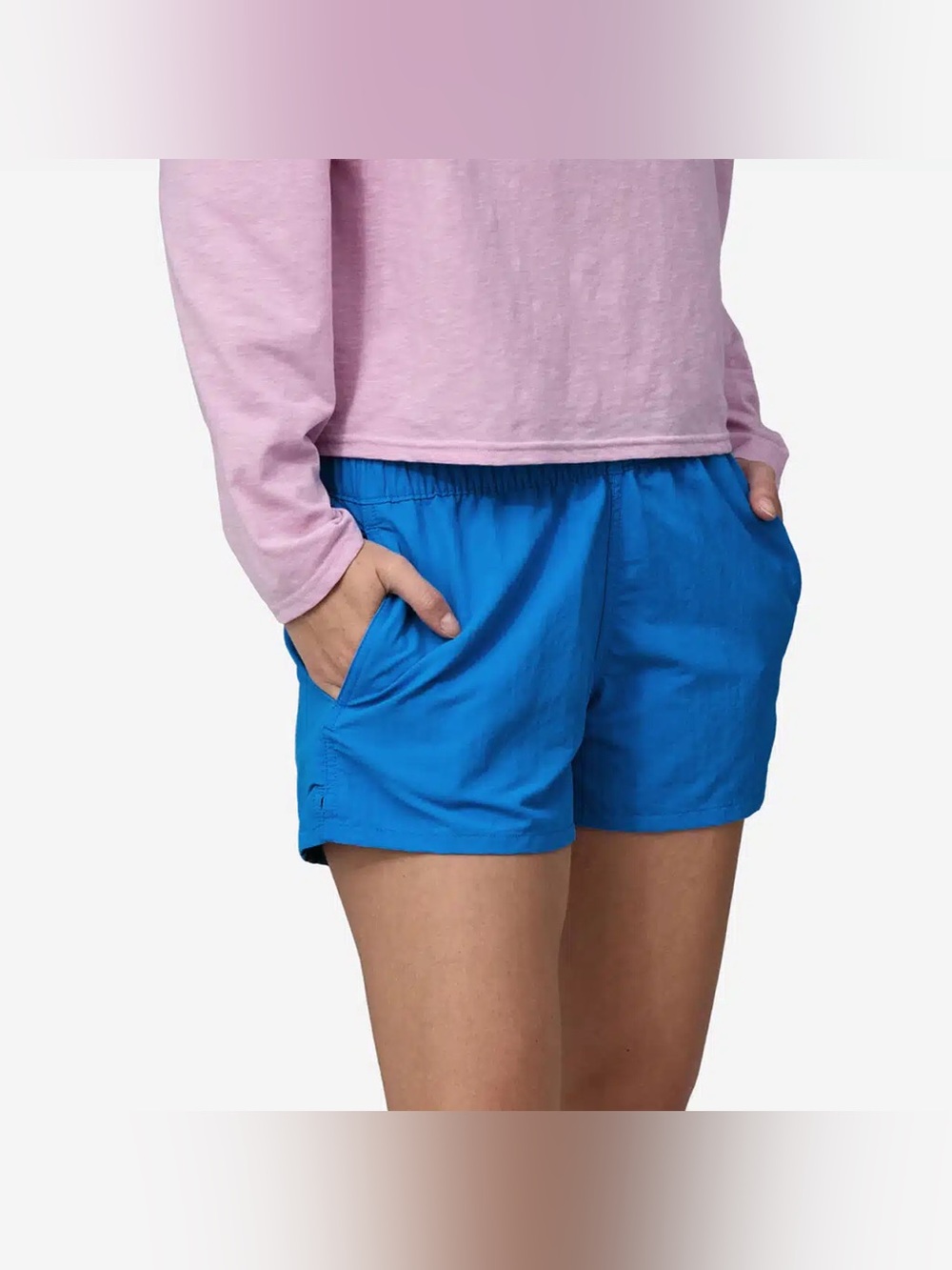 EUC Women’s Patagonia Baggies, Medium, 5 Inch Inseam, Blue